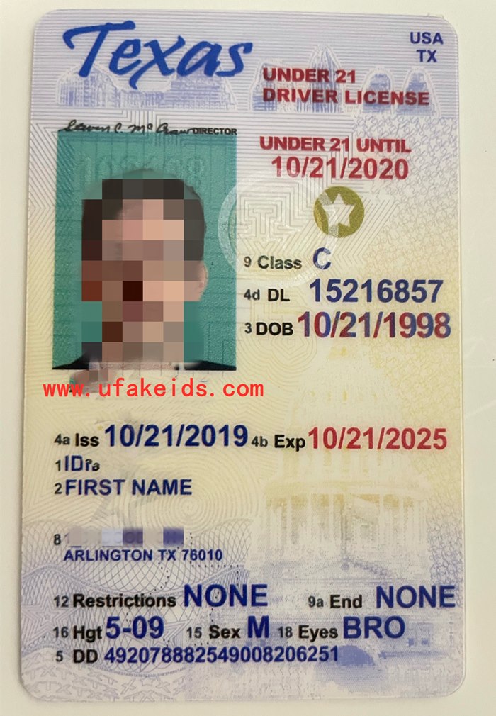 fake id texas buy with credit card